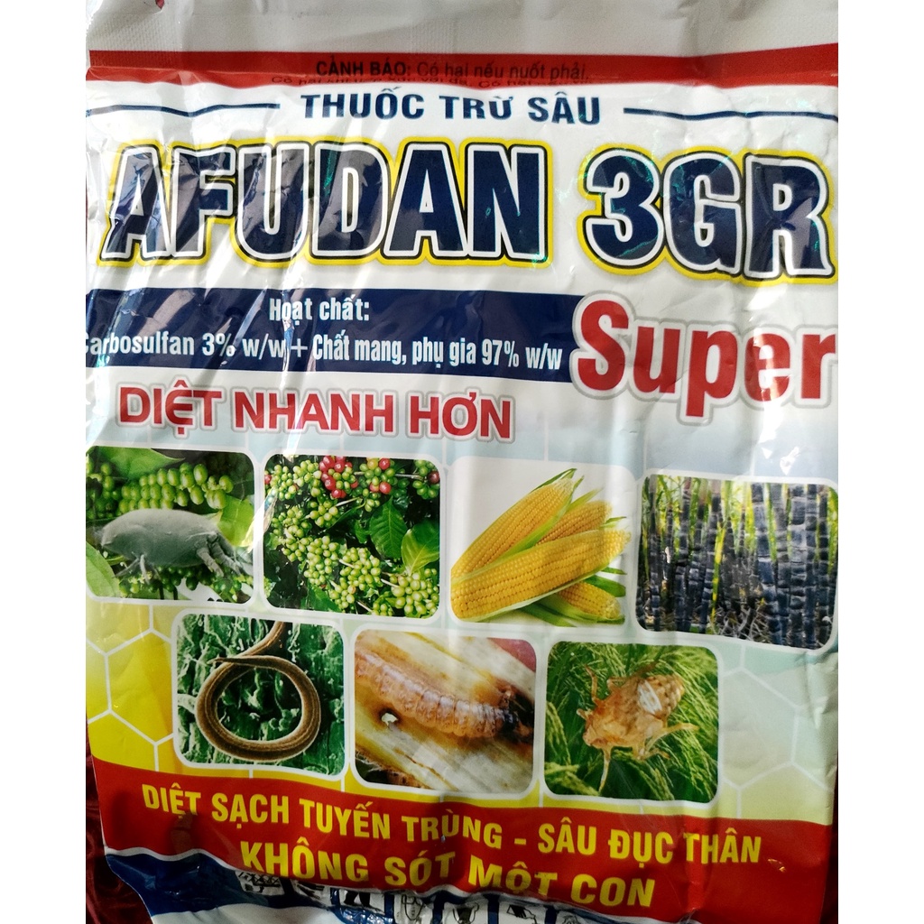 AFUDAN 3GR - Phòng trừ tuyến trùng sùng đất rải gốc cây trồng gói 1kg