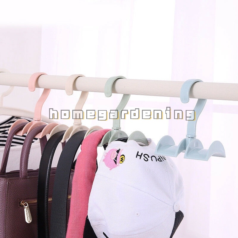 Móc Nhựa Treo Cà Vạt Áo Khoác Đa Năng Xoay Được Không Cần Đục Lỗ Sắp Xếp Gọn