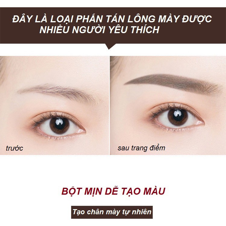 Bột tán chân mày HARZELN cao cấp - Kinakino [ hàng có tem mác full hộp của hãng ] | BigBuy360 - bigbuy360.vn
