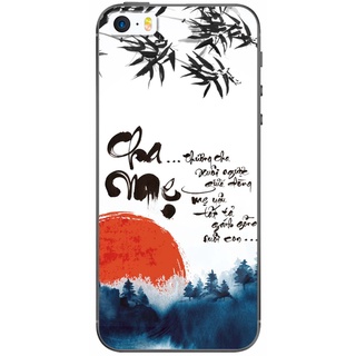 Ốp lưng điện thoại dành cho iphone 5s, 5se, iphone 6/6s, 6 plus, iphone 7/8, 7 plus, 8 plus mẫu cha mẹ thư pháp