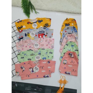 MINKY MOM Bộ cộc xuất Hàn cho bé trai bé gái 8-18kg