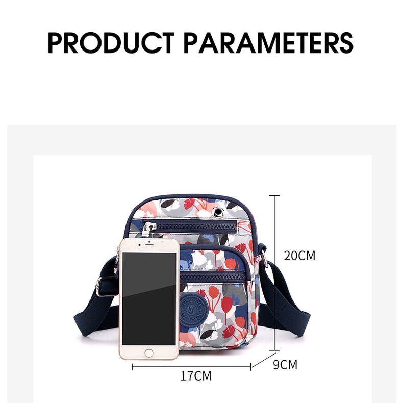 Túi Đeo Chéo Vai Bằng Nylon In Họa Tiết Thời Trang Phong Cách Mới Cho Nữ