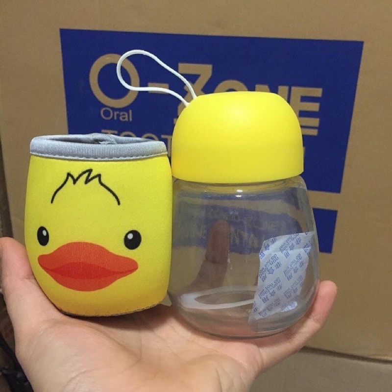 Bình ủ cháo giữ nhiệt bằng thủy tinh kèm dây treo 300ml tiện lợi