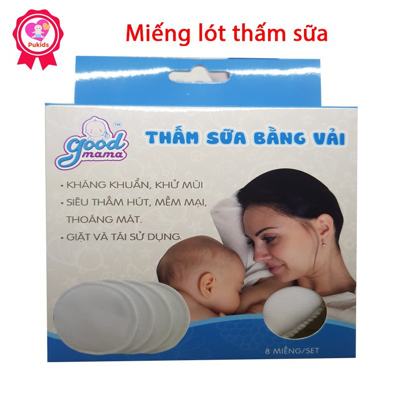 Miếng lót thấm sữa bằng vải GoodMama, hàng cao cấp