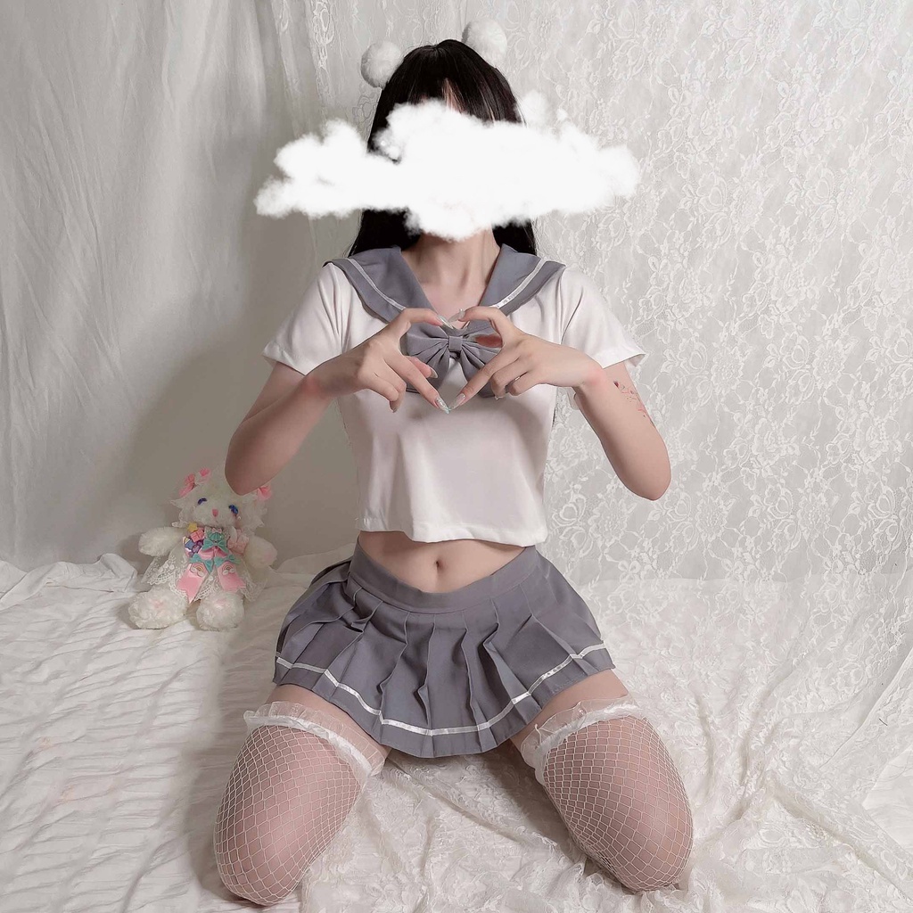 Đồ ngủ sexy cosplay nữ sinh cao cấp phối nơ đáng yêu gợi cảm CP47 CICI BONITA HCM