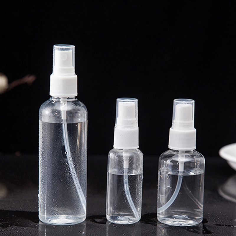 Chai Xịt Rỗng Bằng Nhựa Trong Suốt Dung Tích 30 / 50 / 100ml Dùng Chiết Nước Hoa/Mỹ Phẩm Khi Đi Du Lịch