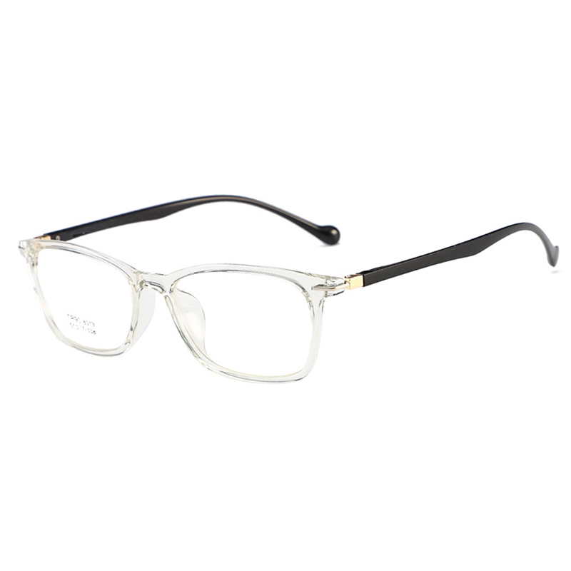 Literary Men Women Square Flat Mirror TR90 Fashion Light Comfortable Transparent Frame Glasses