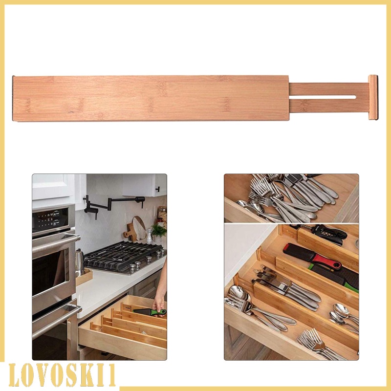 Thanh chia ngăn kéo sắp xếp gọn gàng bằng gỗ tre có thể tùy chỉnh cho gia đình