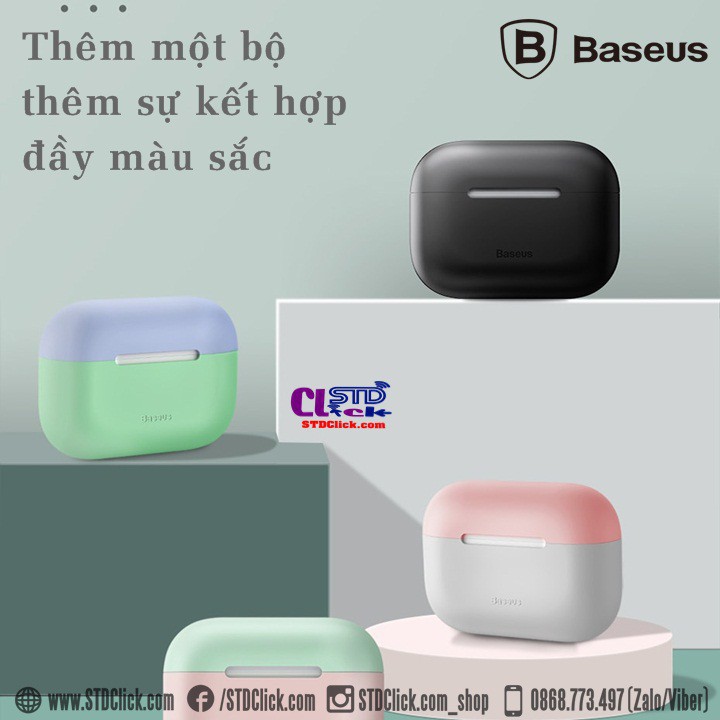 BAO SILICON AIRPODS PRO BASEUS SIÊU MỎNG SILICA GEL CHÍNH HÃNG HÀNG CHUẨN