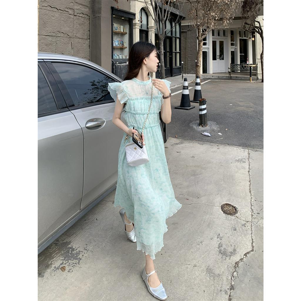 Đầm Voan Hoa Nhí Dáng Babydoll Dài Tay Cánh Tiên Taobao Order