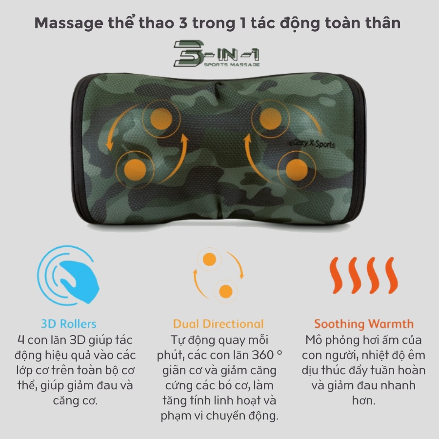 Gối massage thể thao OSIM uCozy X-sports