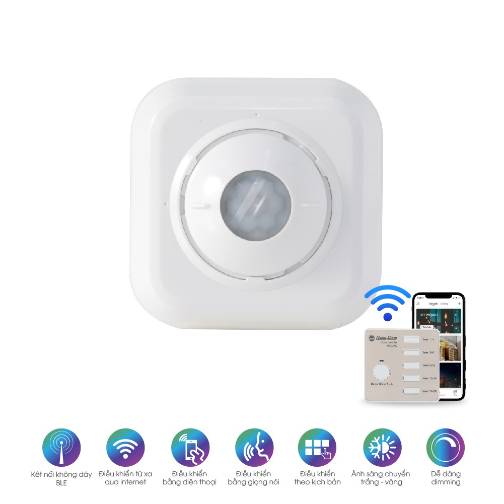 Cảm biến chuyển động - ánh sáng Rạng Đông, độ bền cao, Model: CB02.PIR.BLE(DC)