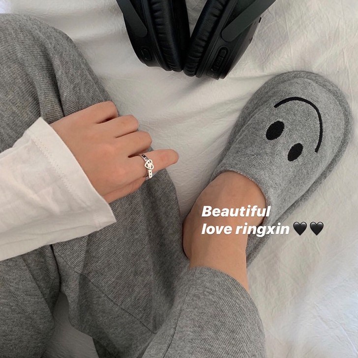 Nhẫn họa tiết thắt lưng tình yêu thiết kế cá tính ngón tay trỏ thời trang