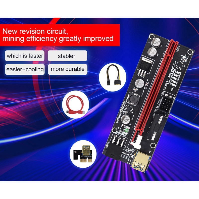 Bộ 6 card PCI-E VER009S Plus GPU PCIE Card PCI E X16 - X1PCI | BigBuy360 - bigbuy360.vn