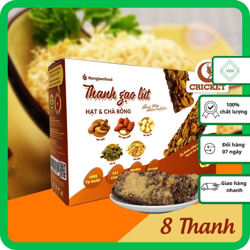 [ Ăn Kiêng ] Thanh Gạo Lứt Hạt &amp; Chà Bông Nông Lâm Food thơm ngon hảo hạng - Hộp 8 Thanh (8 thanh x 17gr)