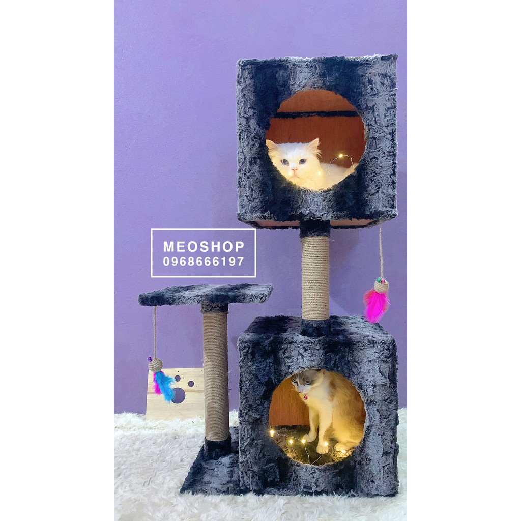 Cattree Nhà Mèo 2 Phòng Ngủ Cao 1m2 😻 FREESHIP 😻 Inbox Shop để được giảm giá