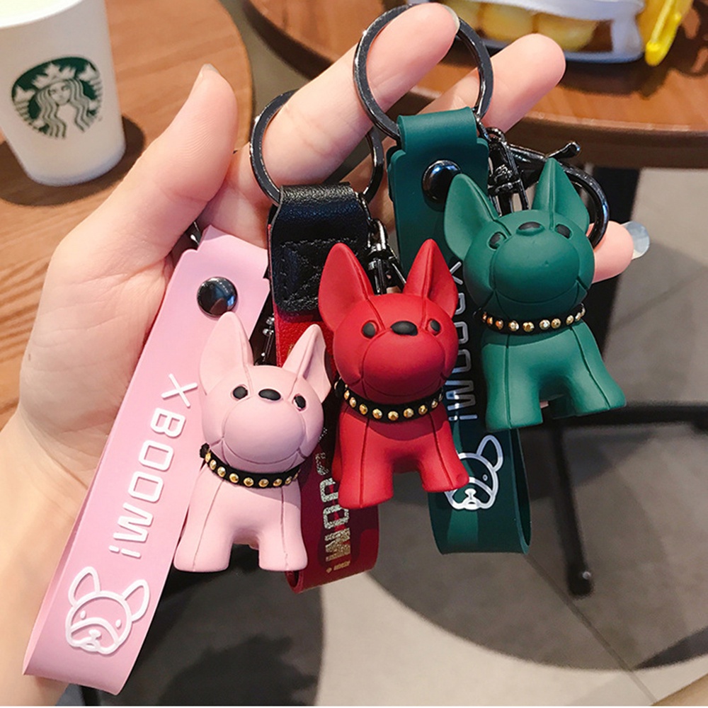 Móc Chìa Khóa Hình Chó Bull Hoạt Hình Dễ Thương