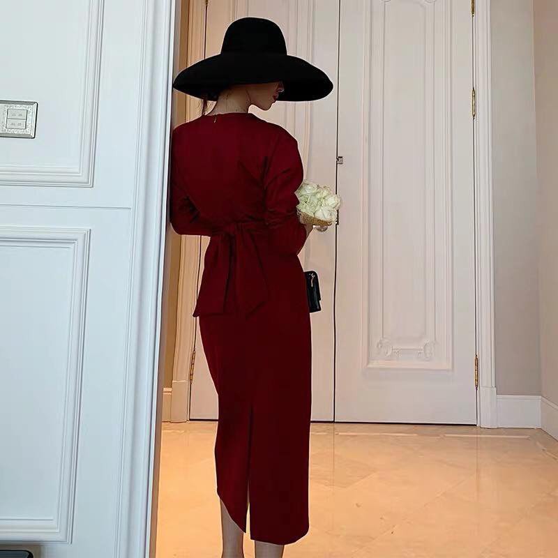 [ xả kho ] MiD Đầm dáng body màu đỏ V1301 quyến rũ Mie Design kèm ảnh thật