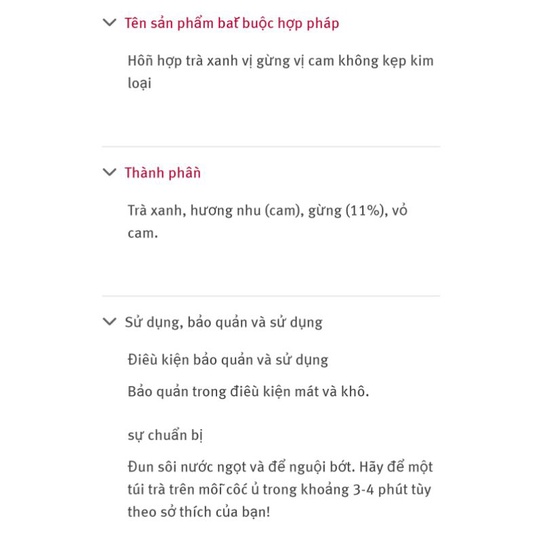 Trà Xanh Cam Gừng King's Crown của Đức