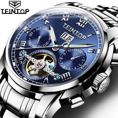 Đồng hồ nam chính hãng Teintop T7795-3,hàng mới,Kính sapphire ,chống xước,Chống nước 30m ,BH 12 tháng,Máy cơ (Automatic)