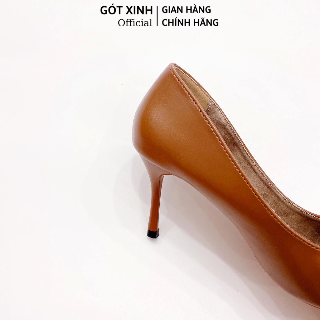 Giày cao gót nữ GÓT XINH G20 da mềm đế nhọn cao 7cm