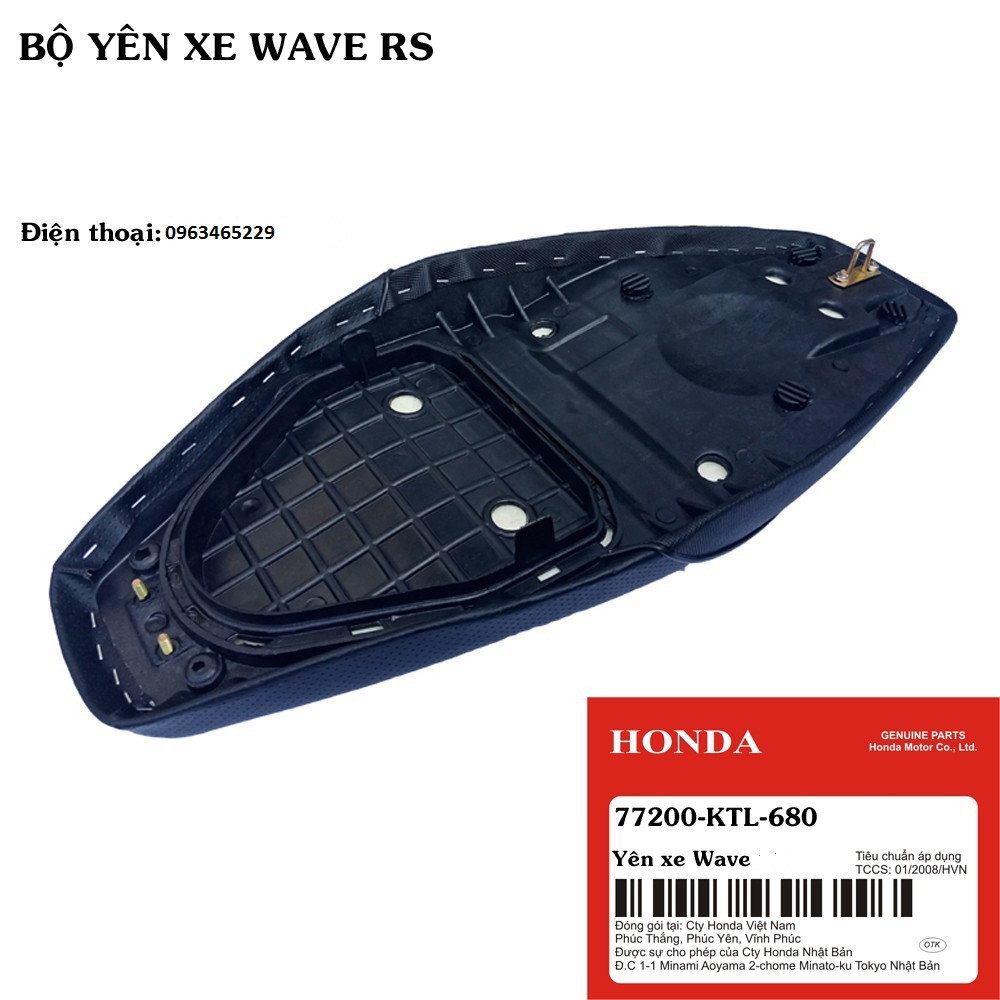 Yên xe Wave a 100,Wave Rs 100 Chính hãng Honda