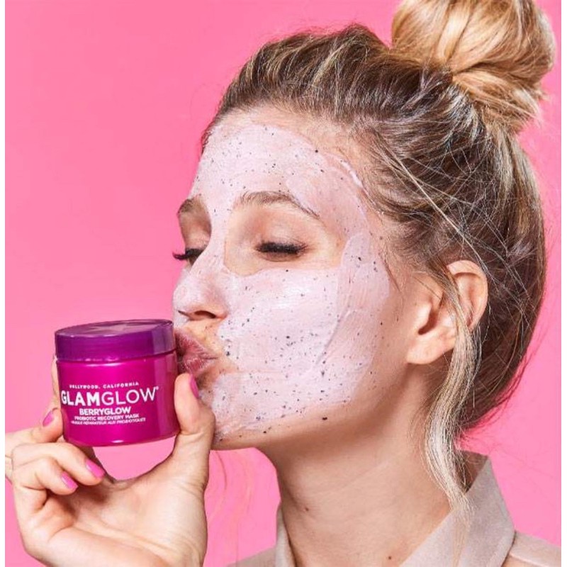 GLAMGLOW BERRYGLOW PROBIOTIC RECOVERY FACE MASK 75ML NOBOX