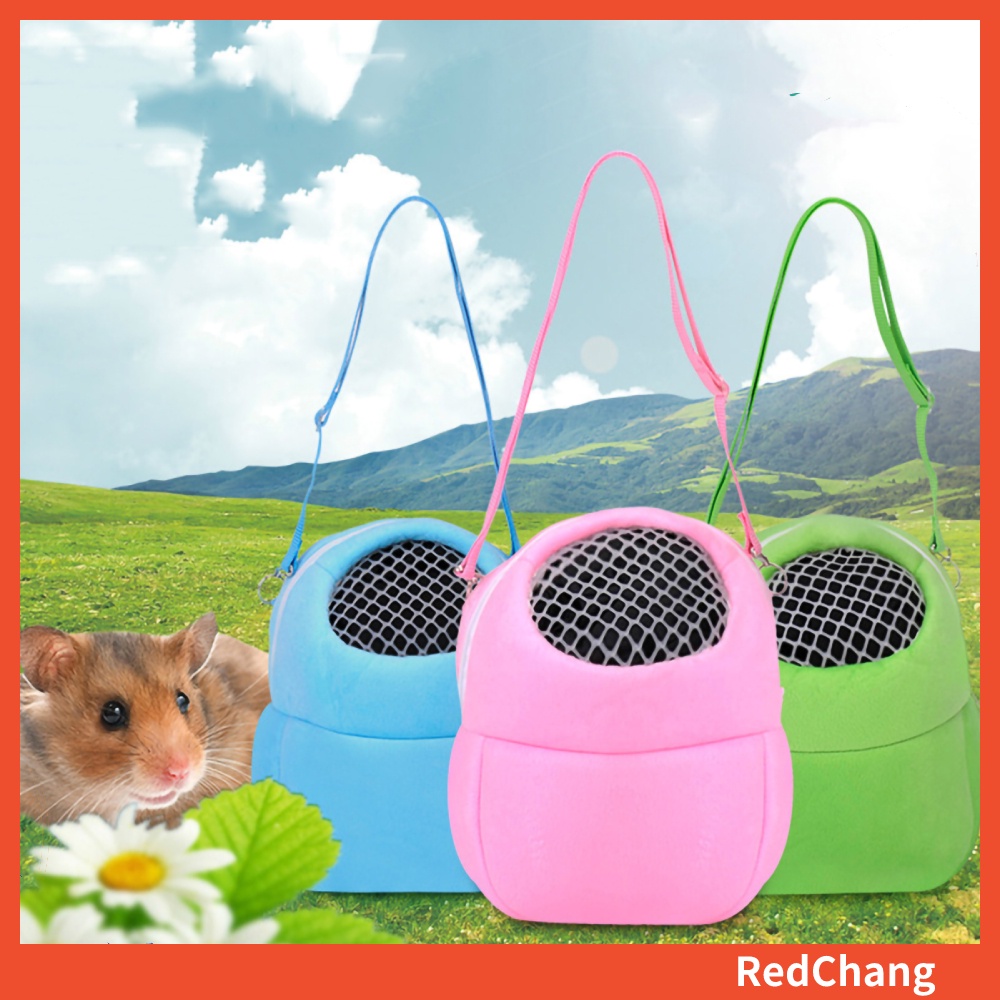 Túi Đựng Chuột Hamster Phối Lưới Thoáng Khí Di Động Tiện Dụng Mang Theo Du