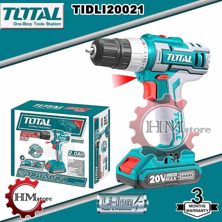 [Chính hãng] Máy Khoan dùng pin Li-ion 20V TOTAL TDLI20021 - Máy khoan pin cầm tay 20v