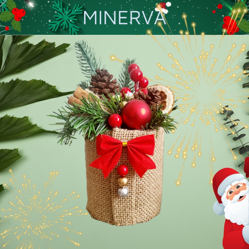 [Christmas] Chậu hoa để bàn trang trí giáng sinh , quà tặng giáng sinh , quà tặng thủ công