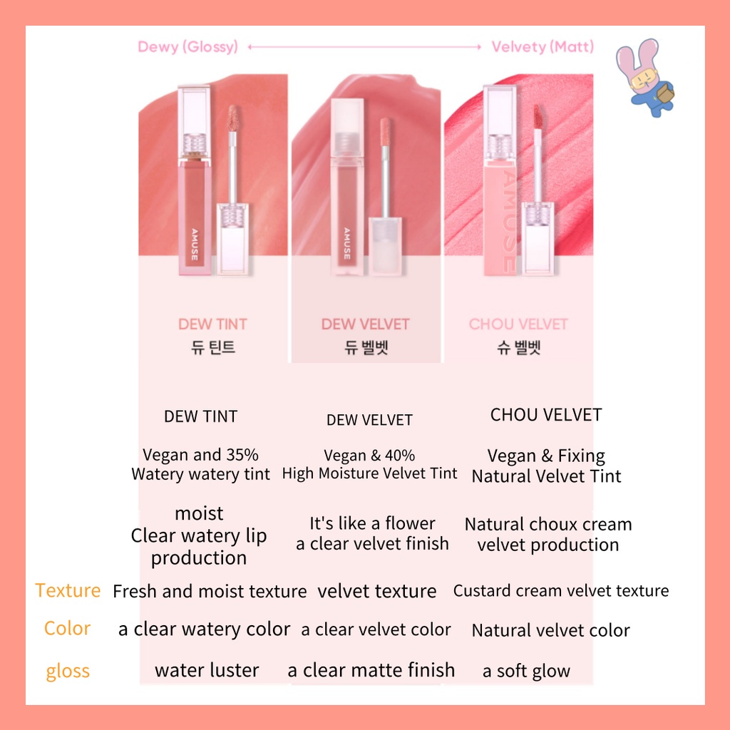 Son môi trang điểm CHOU 8 loại tùy chọn chất lượng cao