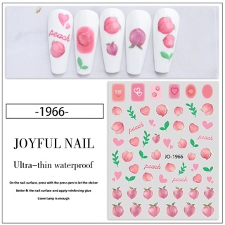 sticker dán móng tay nail 3d hoa quả mẫu mới