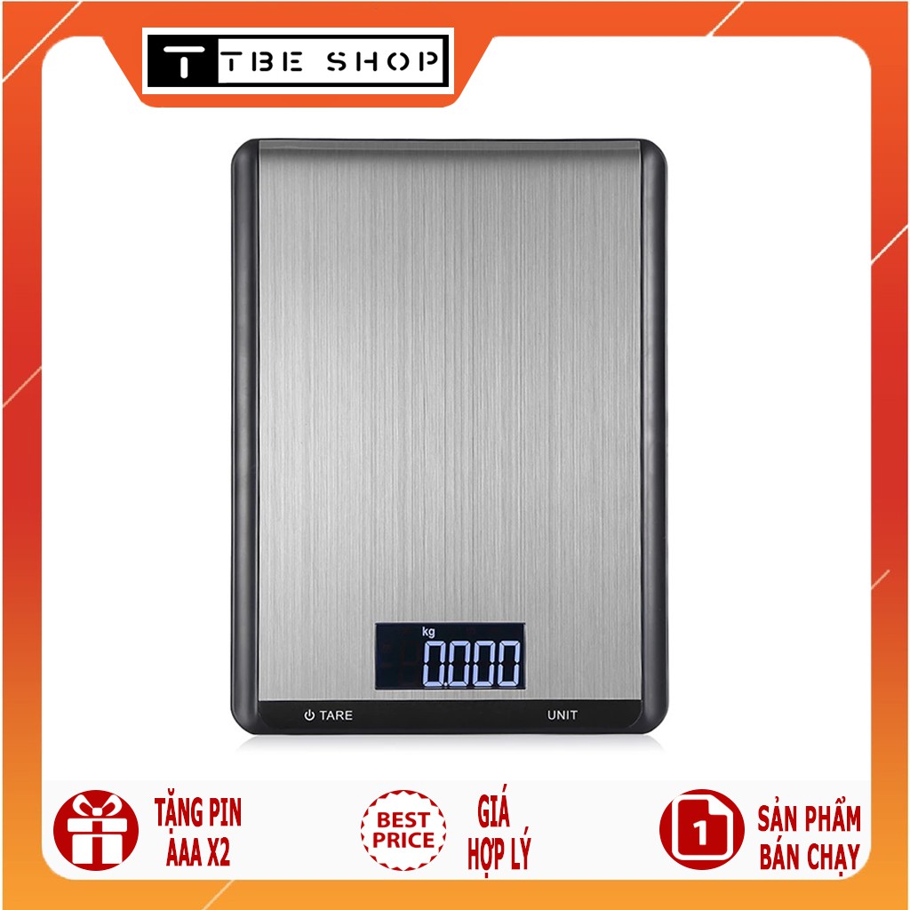 Cân tiểu ly điện tử mini nhà bếp 10kg hợp kim thép chính xác cao ( Bảo Hành 1 Năm ) TBE Shop