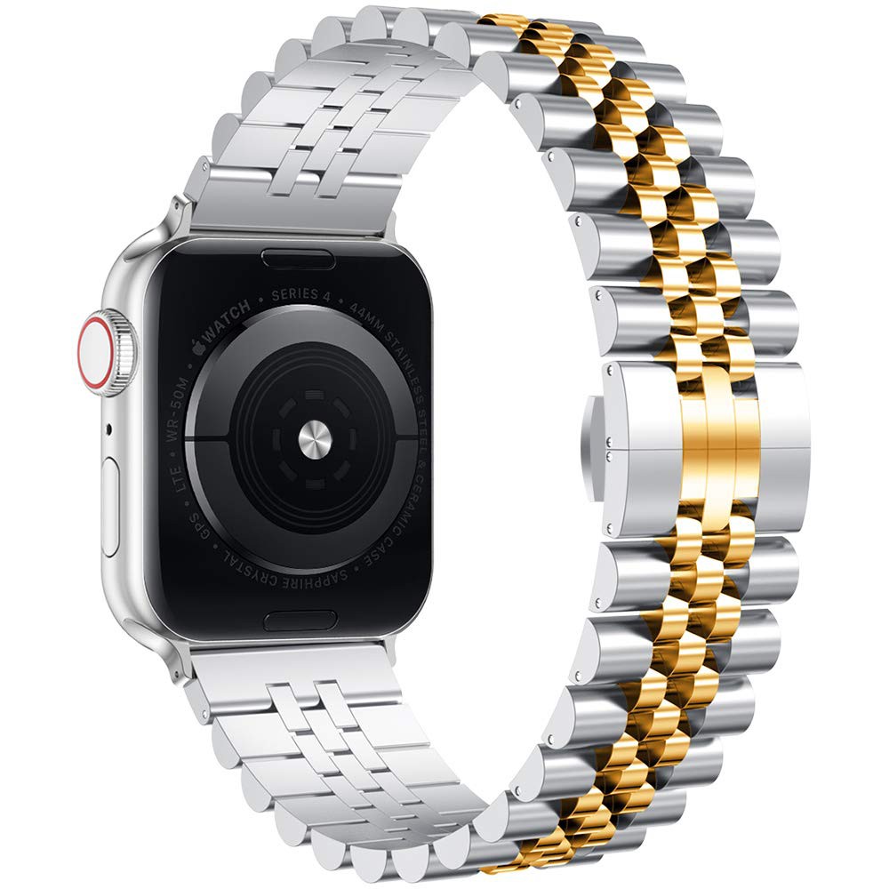 Dây đeo bằng thép không gỉ 38 40 42 44 mm cho đồng hồ iWatch SE /6/5/4/3/2/1