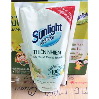 Nước lau sàn sunlight thiên nhiên chiết xuất chanh Yuzu &amp; tinh dầu xả 700ml