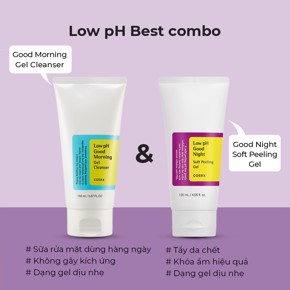 Gel tẩy tế bào chết vào ban đêm COSRX có độ pH thấp tiện dụng dung tích 120ml /0.67 fl.oz