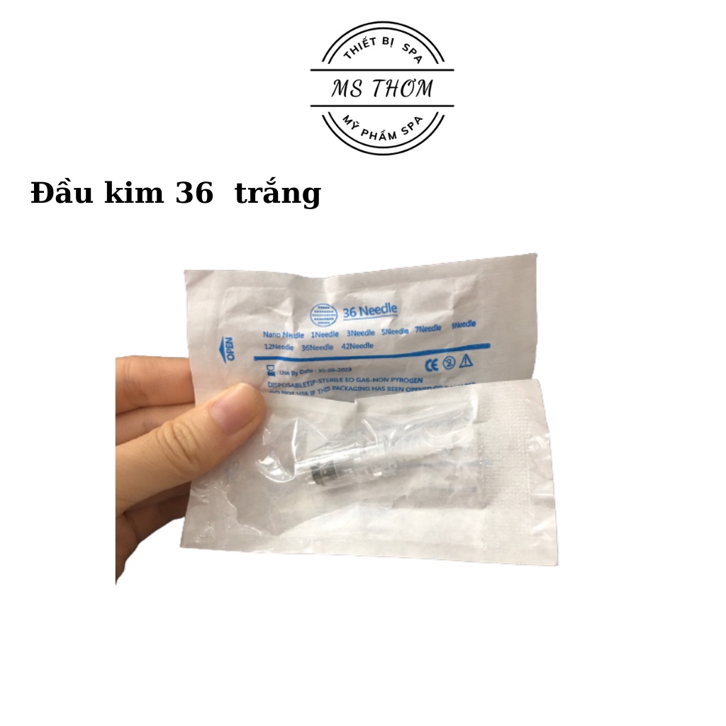 {GIÁ TỐT} đầu kim lăn trắng (12,36,nano) dùng cho máy M5, M7, N2,... dùng để cấy tinh chất, hồng sâm, cấy tảo, cấy phấn