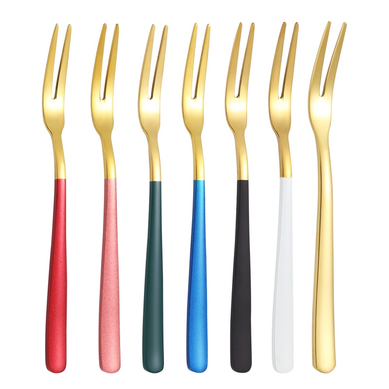 Nĩa Ăn Tráng Miệng Bằng Inox 304 Phong Cách Hàn Quốc