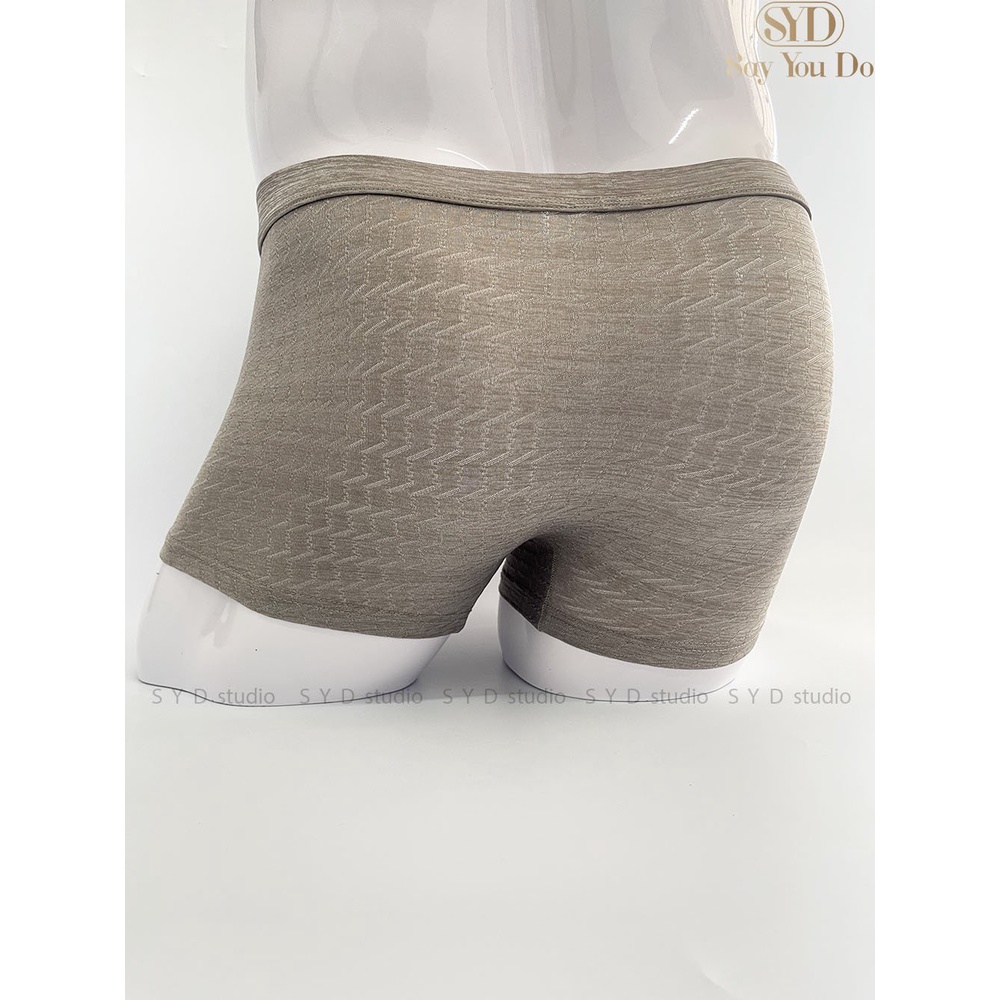 Quần lót Boxer nam vải thun lạnh COMPAC tự nhiên kháng khuẩn ,khử mùi, thông hơi, co giãn tốt - SYD
