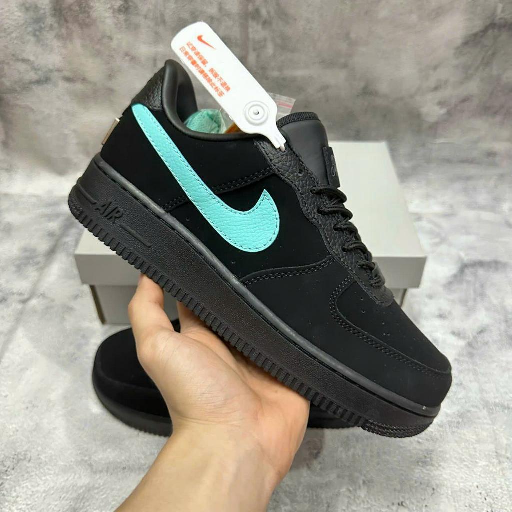 GIÀY thể thao AF1 LOW Tiffany black vệt xanh_Giày Snaker Af1 low đen hàng cao cấp