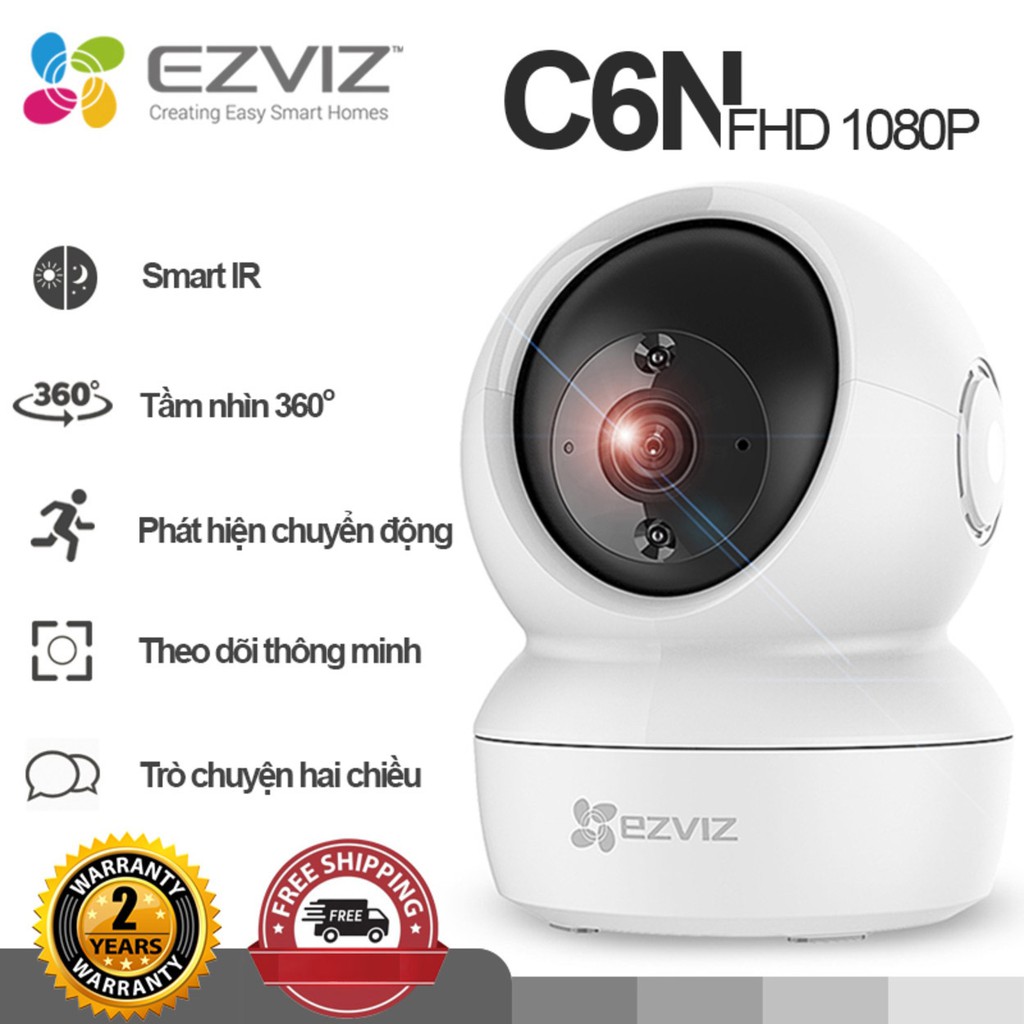 Camera Wifi Ezviz C6N 1080P, 2K Full HD 1080P 2MP,4MP  Xoay 360 độ , Đàm Thoại LOA 2 Chiều , Full HD – Bảo hành 24 Tháng | BigBuy360 - bigbuy360.vn