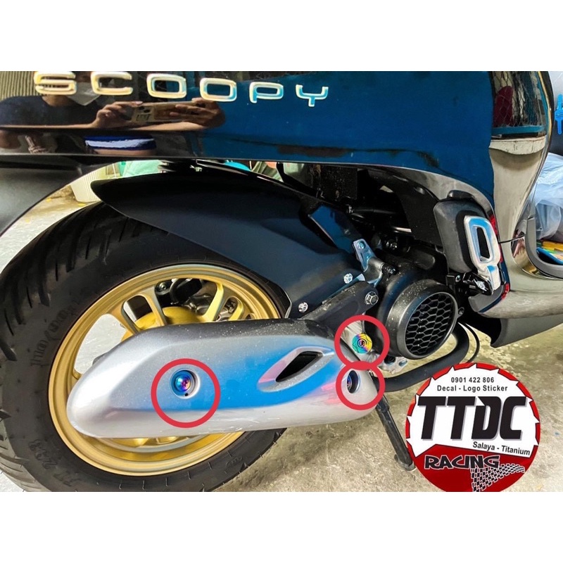 Combo 3 Ốc Titan Gr5 Gắn Xe Scoopy như hình ✌