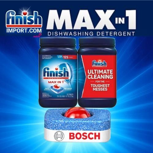 [CHÍNH HÃNG] Hộp 125 viên rửa chén Finish MAX IN 1 - Dễ dàng sử dụng Wrapper Tab Powerball (Mới - dòng cải tiến)