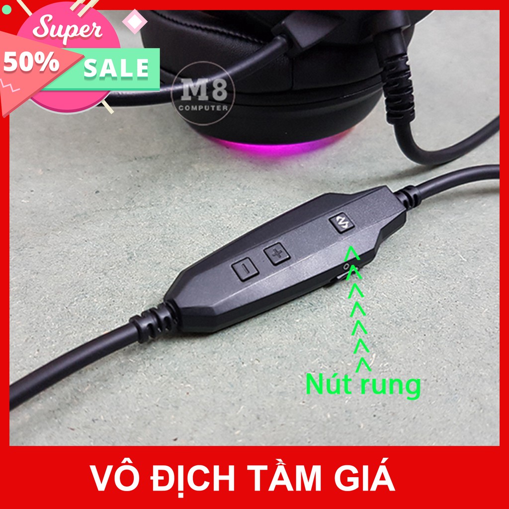 Tai nghe gaming G-Net GH9 Plus 7.1 - Có rung - Đèn led RGB - Âm thanh giả lập 7.1 - Chính hãng - Bảo hành 12 tháng