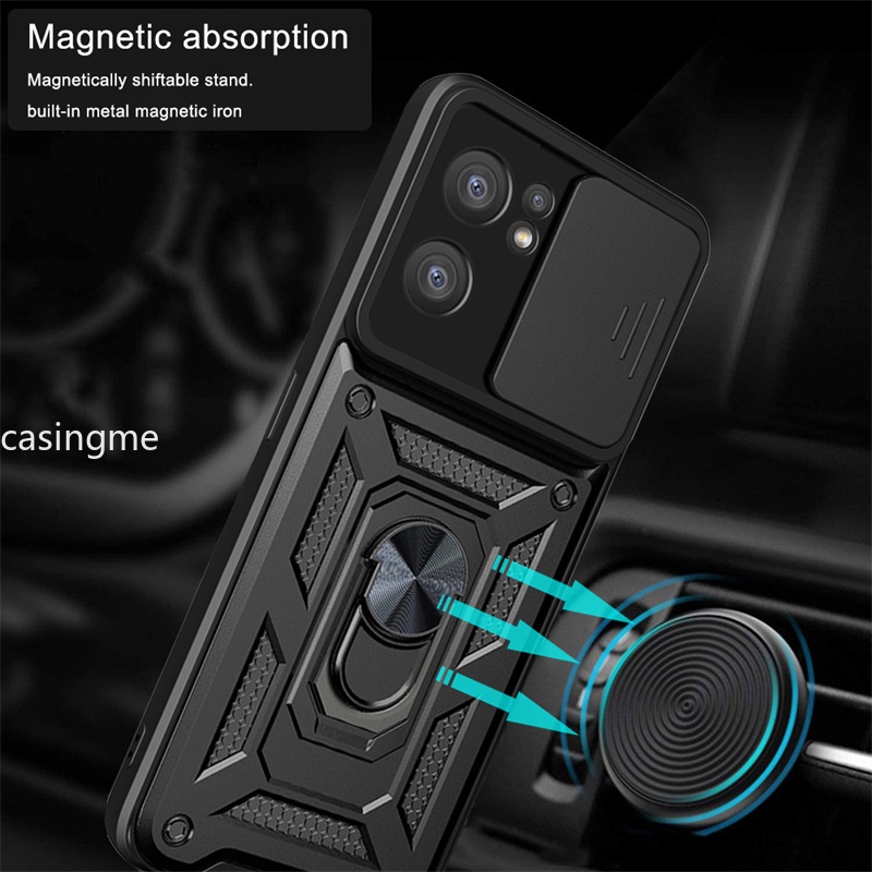 Ốp Điện Thoại Dạng Giáp Chống Sốc Có Vòng Đỡ Nam Châm Cho OPPO Reno7 Z 5G Reno 7 Pro A96 A76 A77 2022 A36 Z 4G 5G