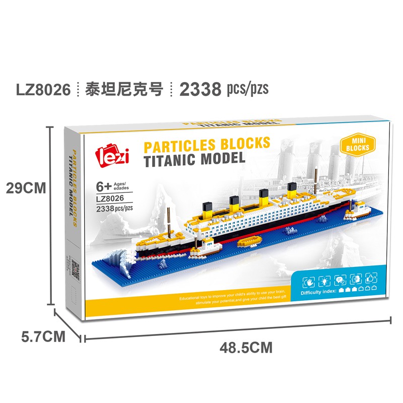 Mô hình đồ chơi lắp ráp tàu Titanic Mini 2338