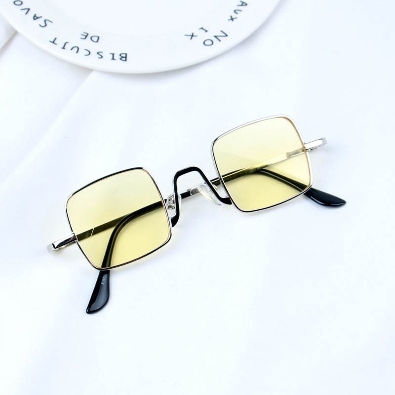 Kính mát gọng vuông chống tia UV kiểu dáng retro dùng cho trẻ nhỏ