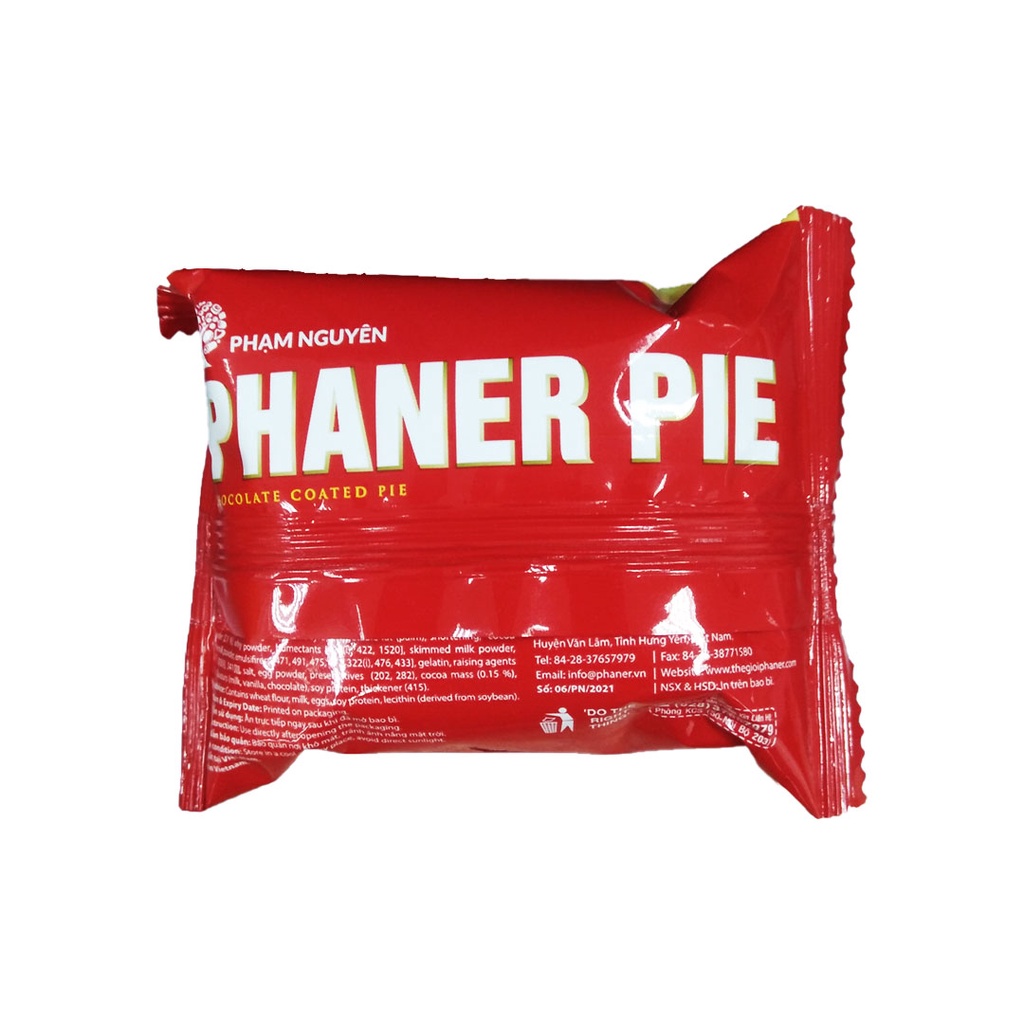 [DATE 12/2023] CHÍNH HÃNG Combo 2 Hộp Bánh phủ sô cô la nhân kẹo dẻo Phaner Pie Đỏ 336g