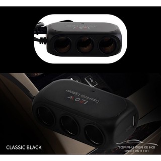 Bộ chia 3 tẩu Cigarette Lighter kiêm cổng sạc usb