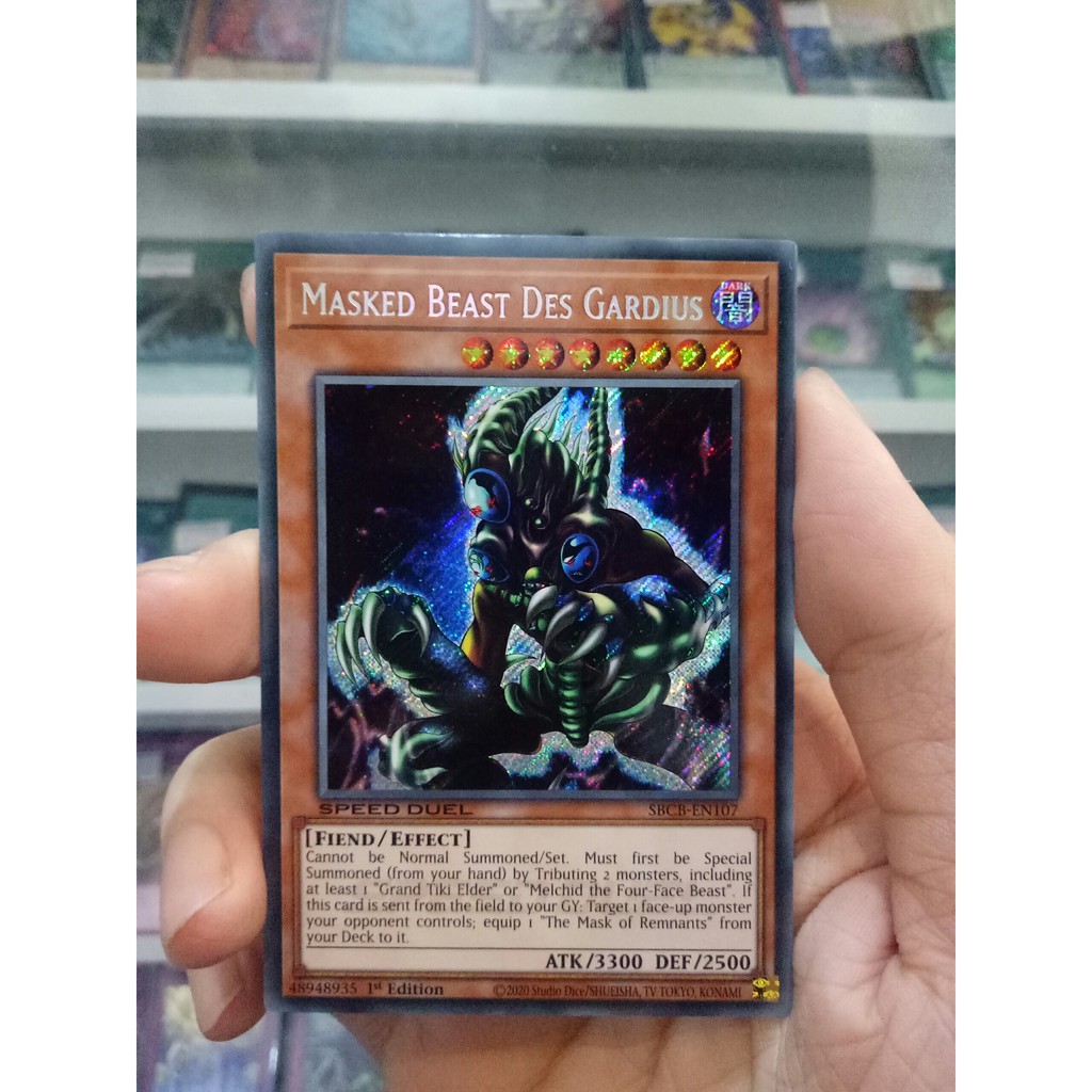 Thẻ Bài Lẻ YugiOh! Mã SBCB-EN107 - Masked Beast Des Gardius - Secret Rare - 1st Edition